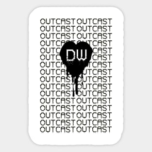 Outcast Matrix Black Logo Sticker